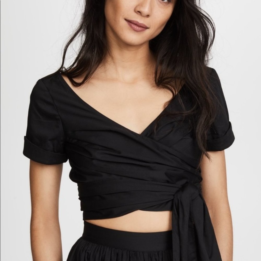 MARA HOFFMAN Penelope Wrap Crop Top XS